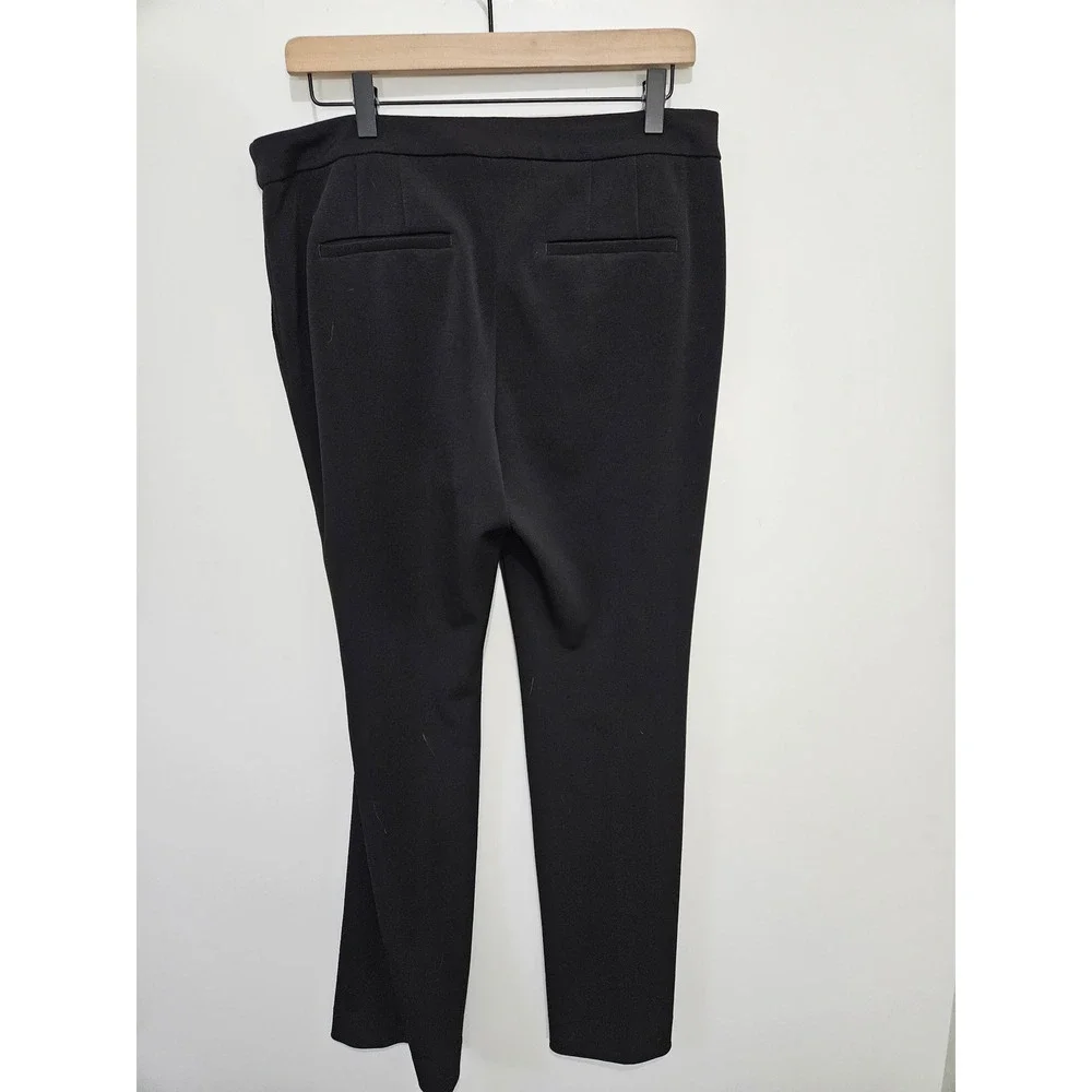 The Slim Black Dress Pants Women 12P Straight Leg Office Trousers White House Bl